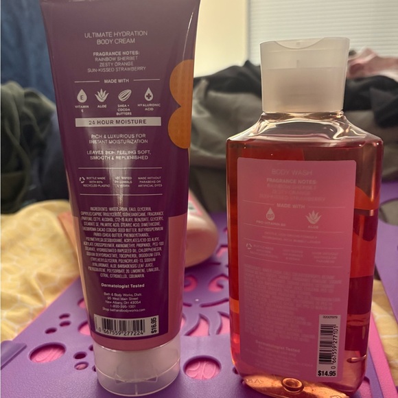 Bath & Body Works Fruity Sherbet Scoop Body  - Pink and Orange set - Picture 3 of 3